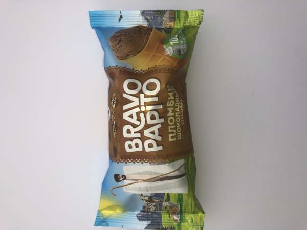 02 Стаканчик "bravo-Papito" 15% "Шоколадный" 86гр.  (*24шт.)