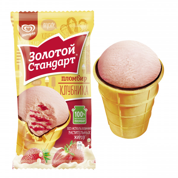 "Золотой Стандарт" Стаканчик "Клубника" 85гр. (*24шт.)