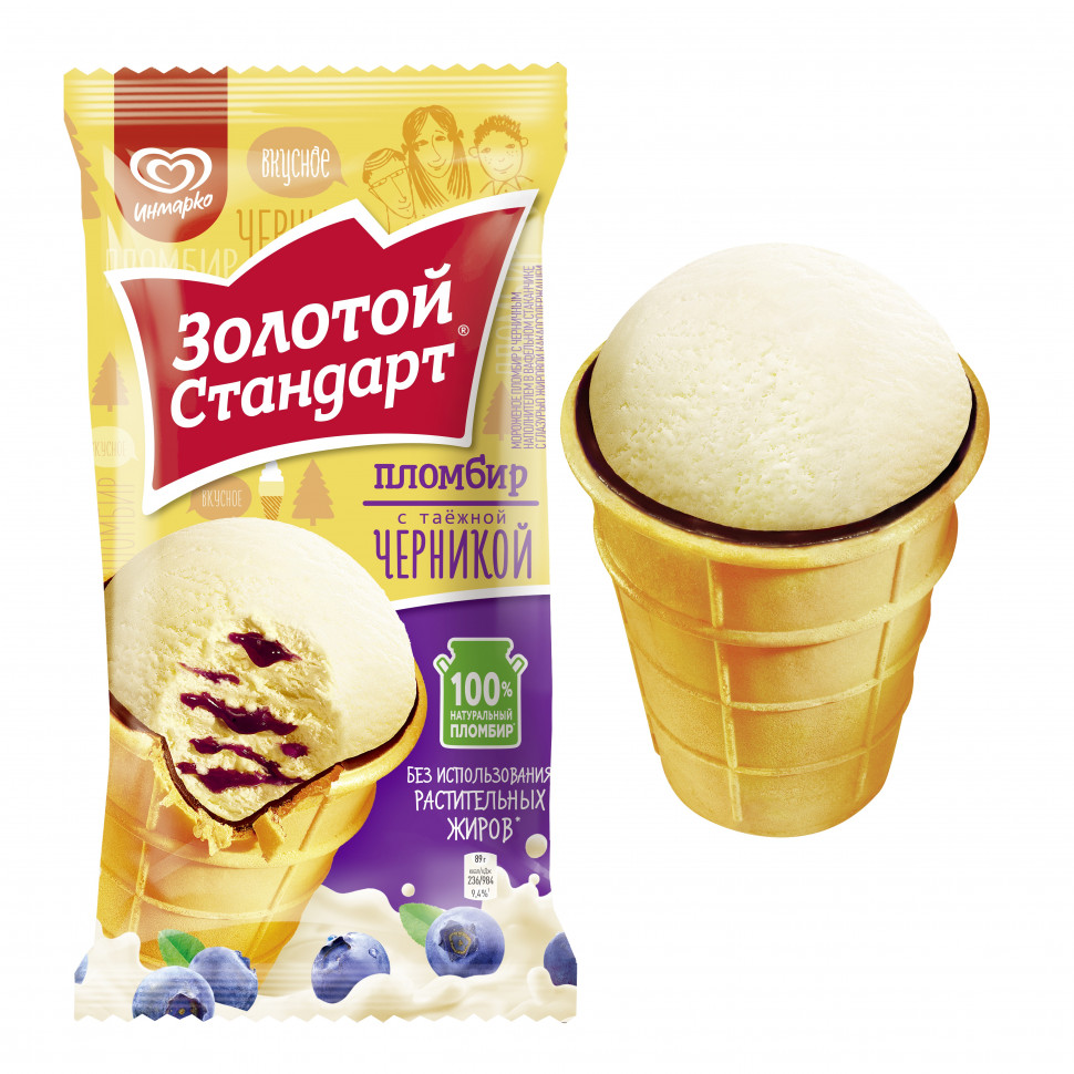 "Золотой Стандарт" Стаканчик Черника 89г. (*24шт.)