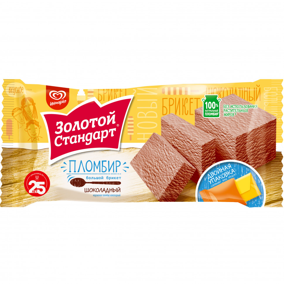 "Золотой стандарт" Шоколадный Брикет 180гр. (*18шт.) (365ml)